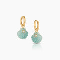 Coquille Amazonite Shell Hoop Earrings