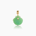 Coquille Chrysoprase Shell Bail