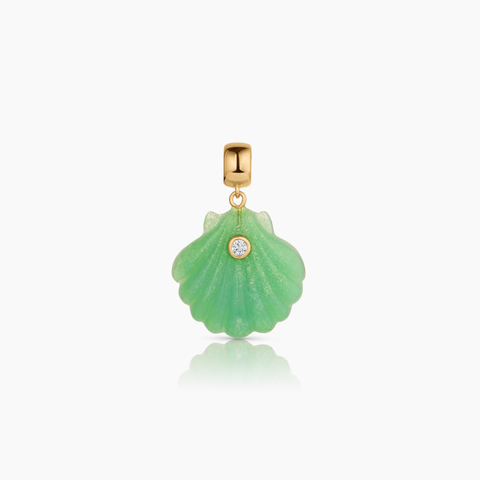 Coquille Chrysoprase Shell Bail