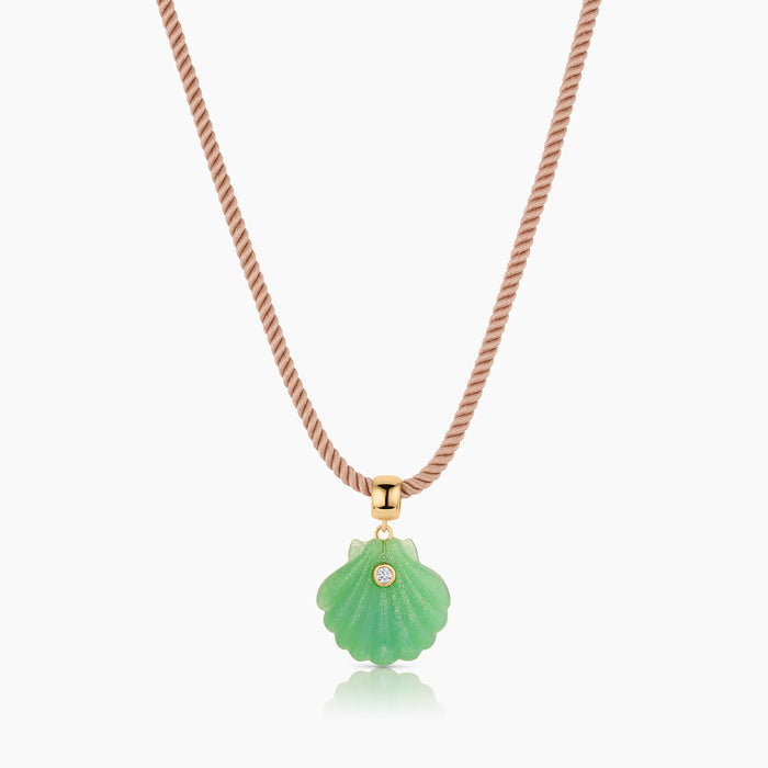Coquille Chrysoprase Shell Bail