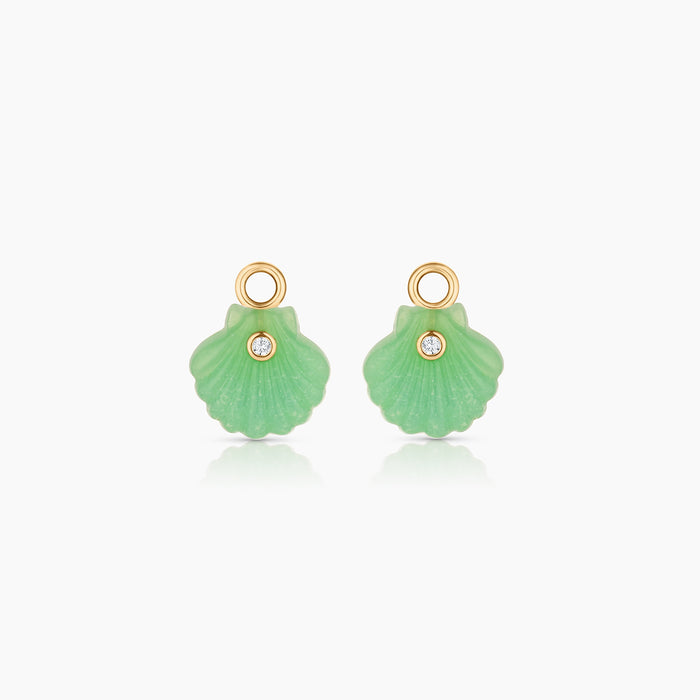 Coquille Chrysoprase Shell Earring Charms