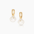 Coquille Mother Of Pearl Shell Hoop Earrings