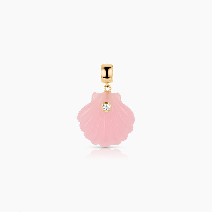 Coquille Pink Jade Shell Bail