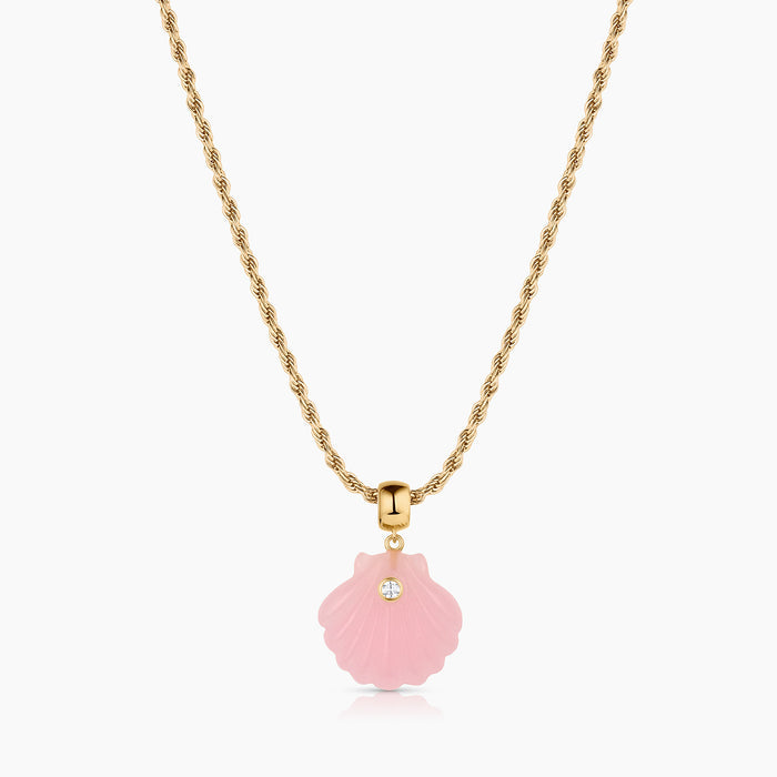 Coquille Pink Jade Shell Bail