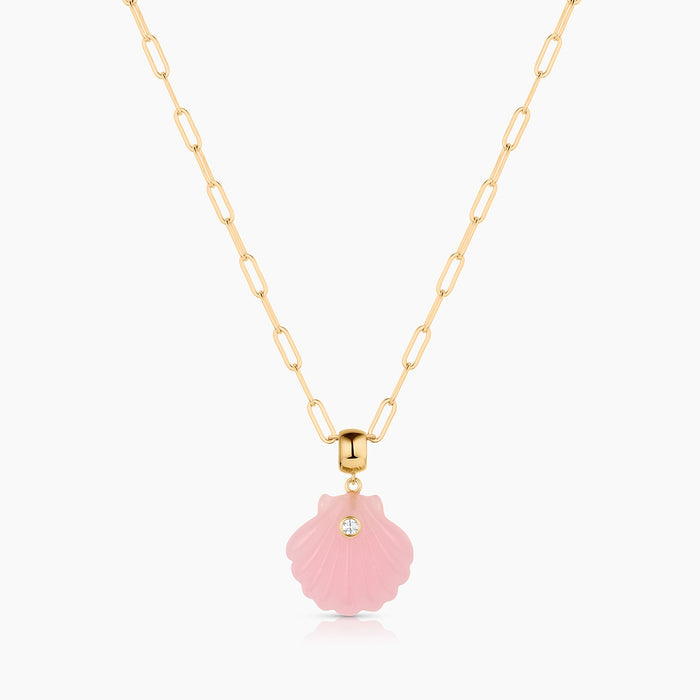 Coquille Pink Jade Shell Bail