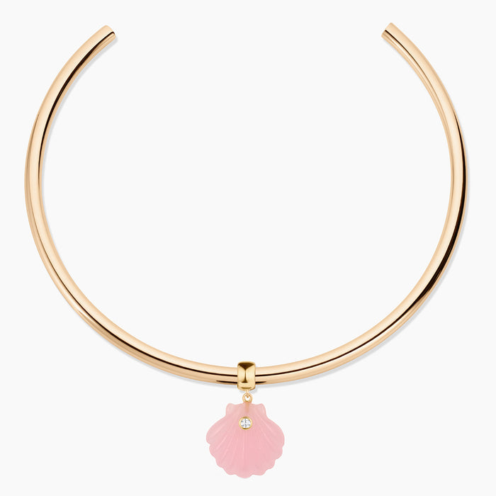 Coquille Pink Jade Shell Bail