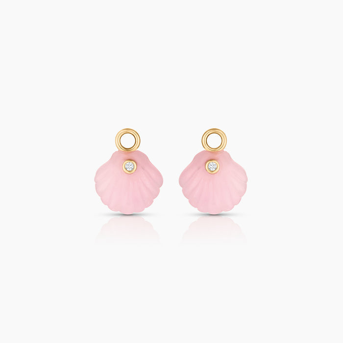 Coquille Pink Jade Shell Earring Charms