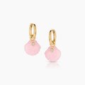 Coquille Pink Jade Shell Hoop Earrings