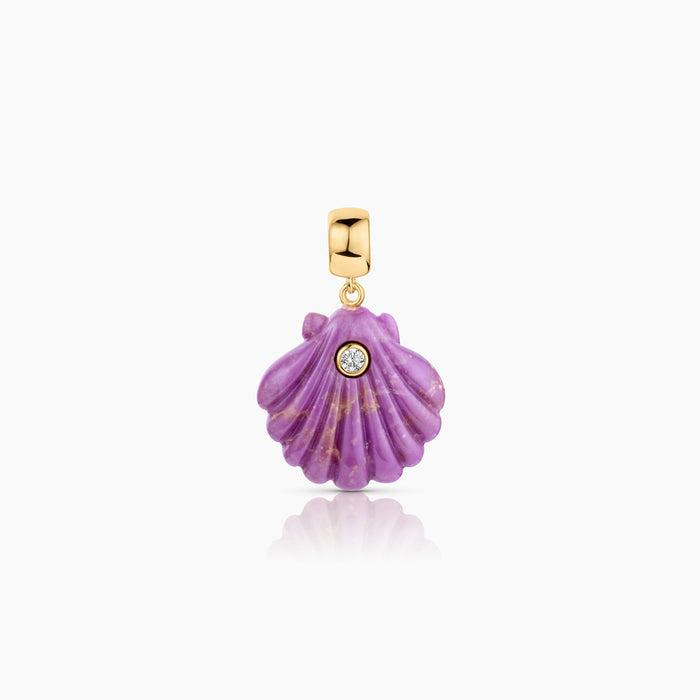 Coquille Purple Mica Shell Bail