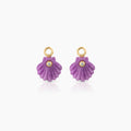 Coquille Purple Mica Shell Earring Charms