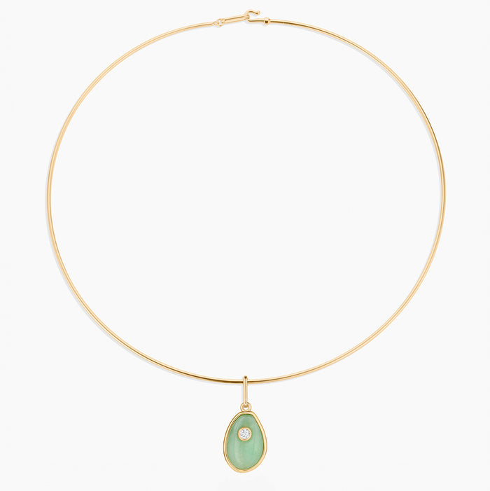 Cowrie Chrysoprase Shell