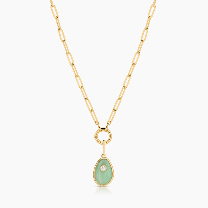 Cowrie Chrysoprase Shell