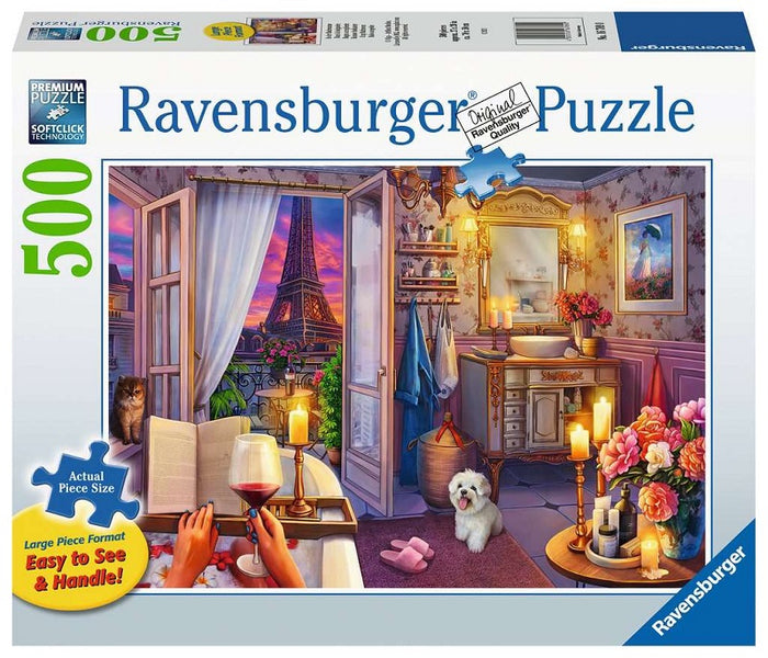 Cozy Bathroom 500 Piece Large Piece Puzzle