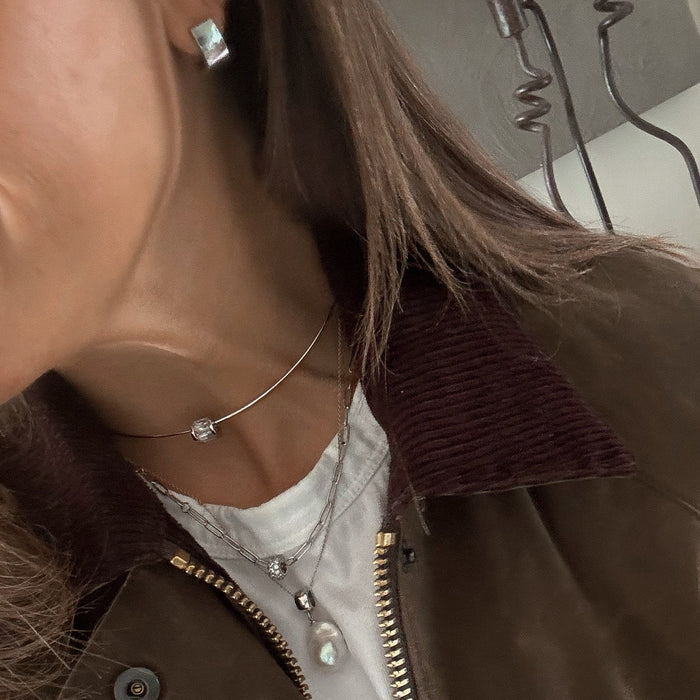 Delphin Silver Choker Necklace