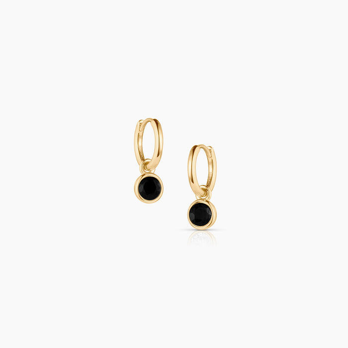 Dottie Black Hoop Earrings