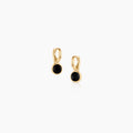 Dottie Black Hoop Earrings