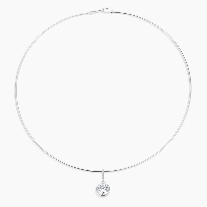 Rhodium Plated / Monet Slim Choker
