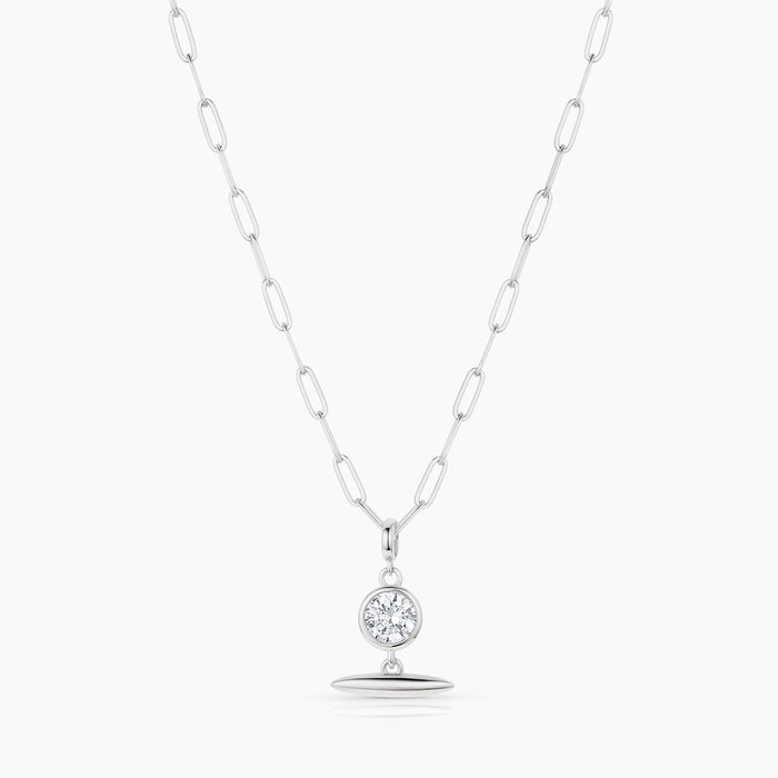 Rhodium Plated / 18" Finn Paperclip Chain