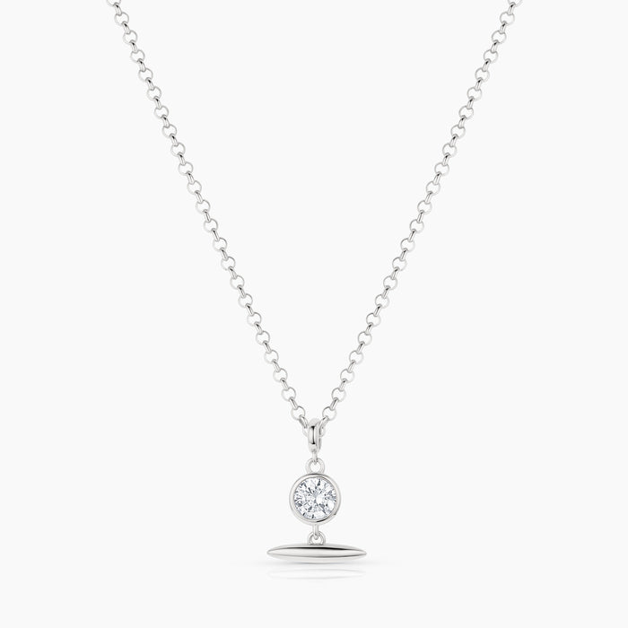 Rhodium Plated / 16-18" Vienna Rolo Chain