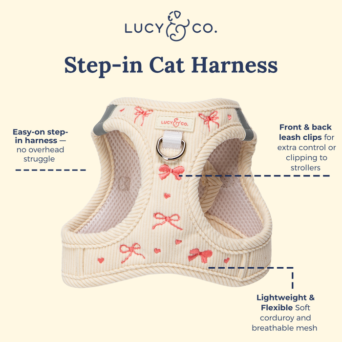 Ever So Sweet Corduroy Step-in Cat Harness