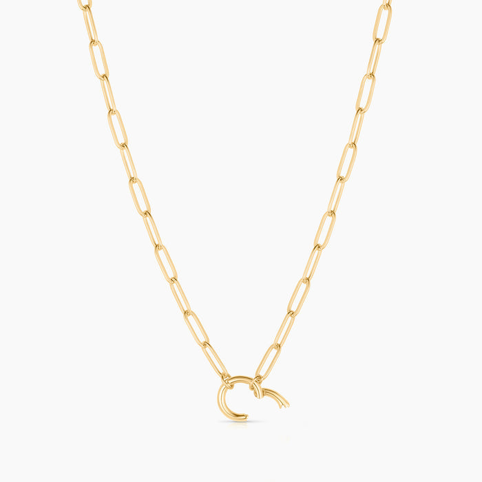 Finn Paperclip Charm Necklace