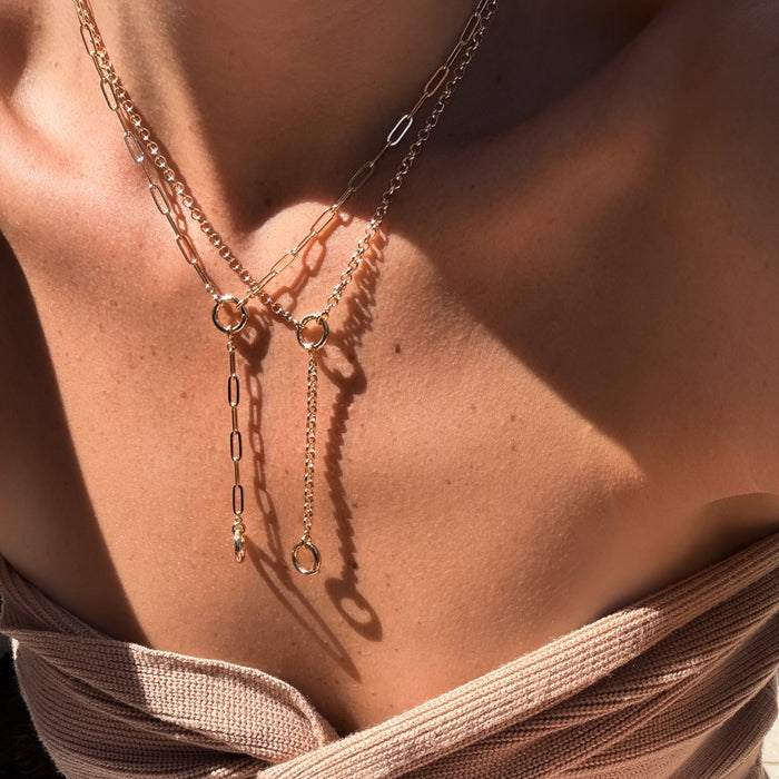 Finn Paperclip Lariat Necklace Extender