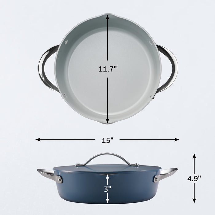 Fiora 4.25 Quart Multipurpose Ceramic Nonstick Pan