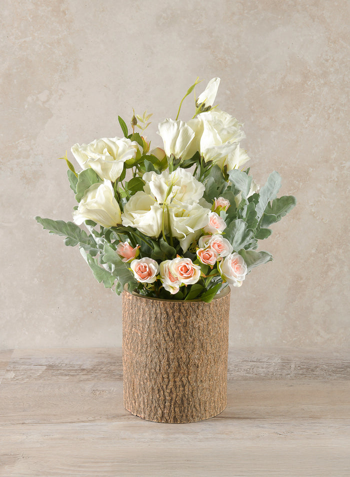 Forest Log Wood Vase Decor Jamali Garden