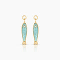 Fortuna Amazonite Fish Earring Charms