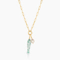 Fortuna Green Dot Fish Colette Necklace
