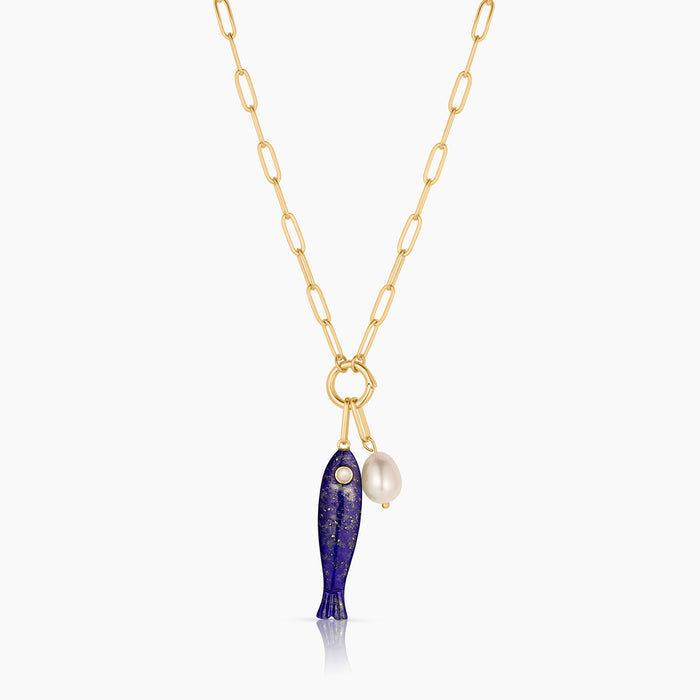 Fortuna Lapis Fish Colette Necklace