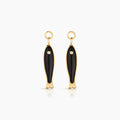 Fortuna Onyx Fish Earring Charms