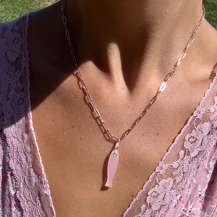 Fortuna Pink Jade Fish