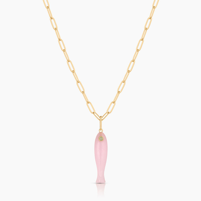 Fortuna Pink Jade Fish