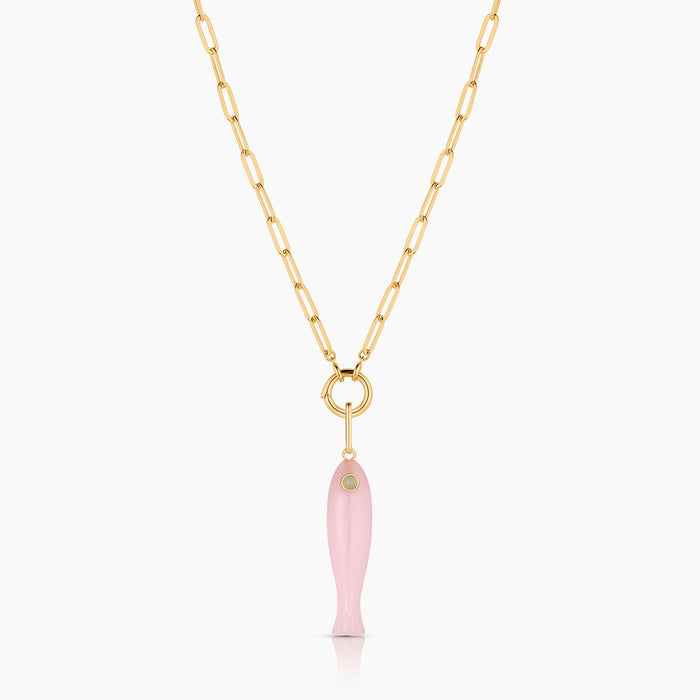 Fortuna Pink Jade Fish