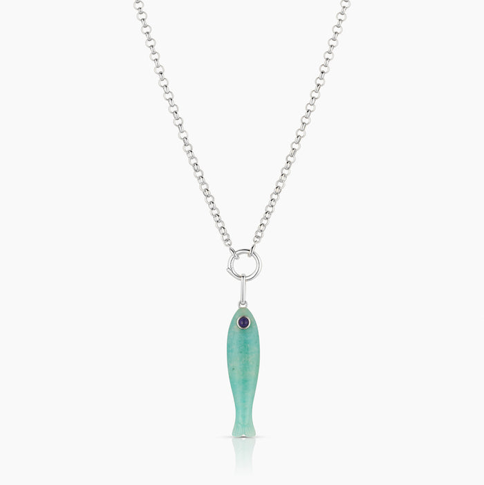 Fortuna Silver Amazonite Fish