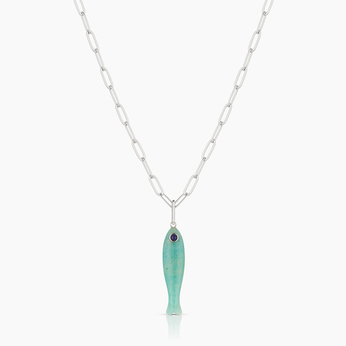 Fortuna Silver Amazonite Fish