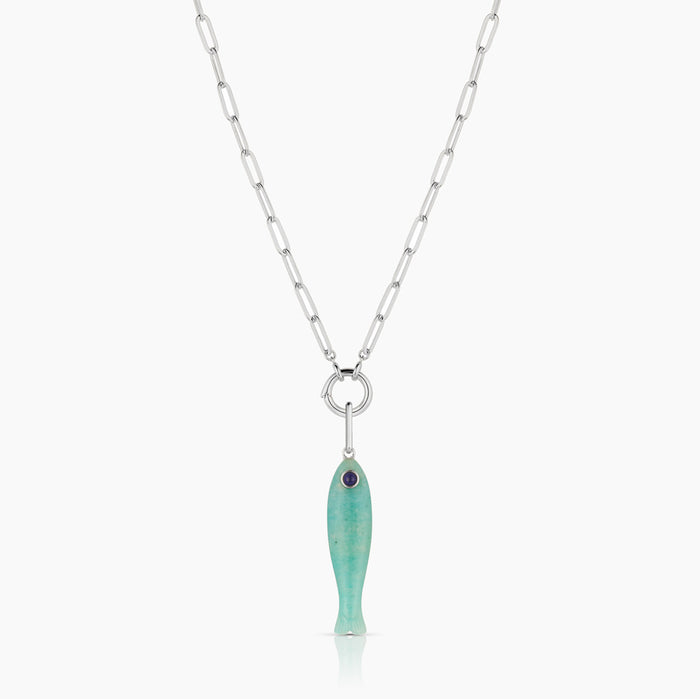 Fortuna Silver Amazonite Fish