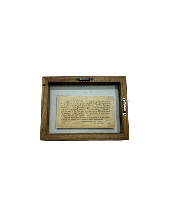 Framed Rare 1800's Diogenes Trade Card