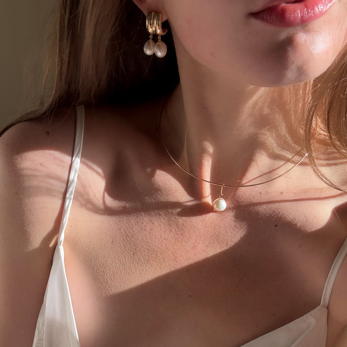 Frankie Double Pearl Earrings
