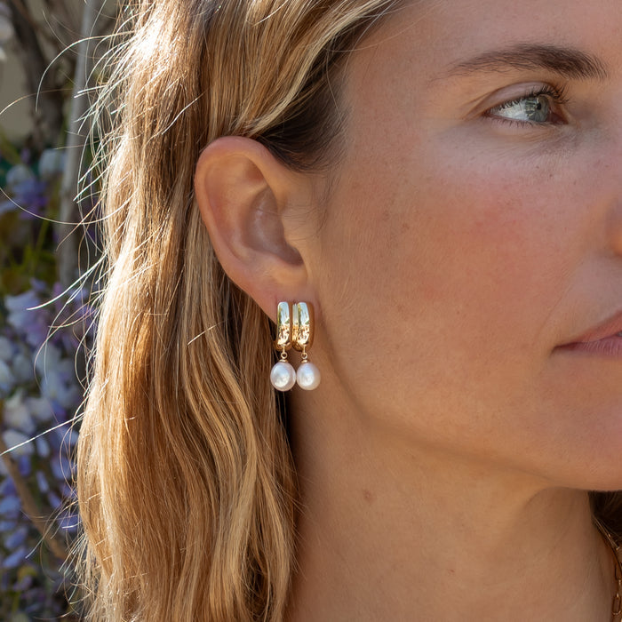 Frankie Double Pearl Earrings