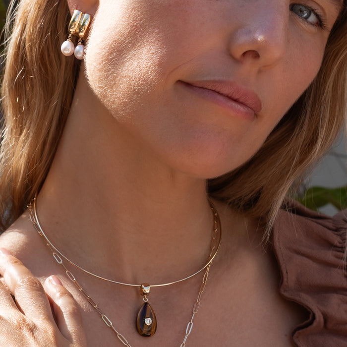 Frankie Double Pearl Earrings