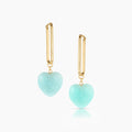 Gemma Amazonite Heart Earrings