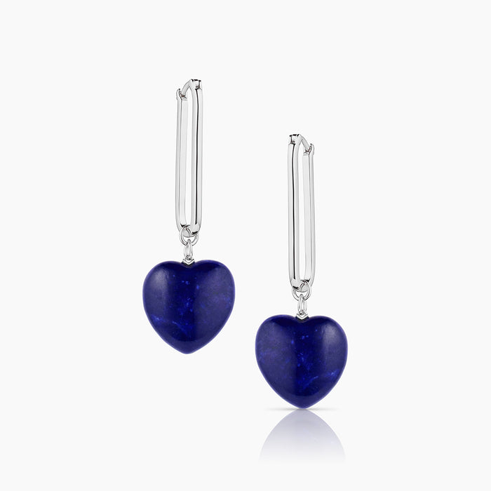 Gemma Lapis Heart Earrings