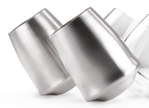 GSI Glacier Stainless Stemless Wine Glass
