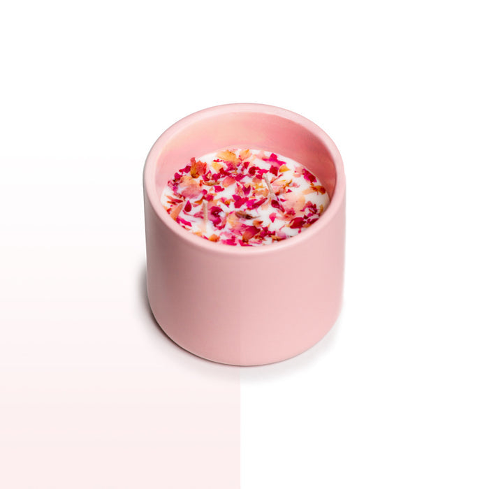 Handmade Rose Petal Soy Candle (10oz)