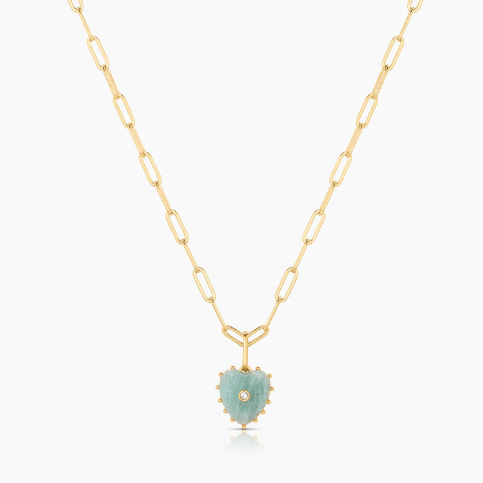 Isabel Amazonite Heart Necklace