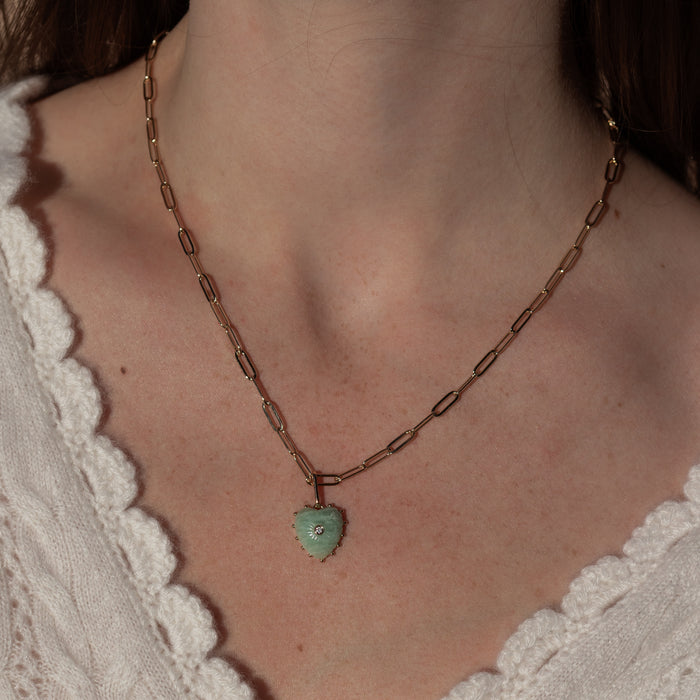Isabel Amazonite Heart Necklace