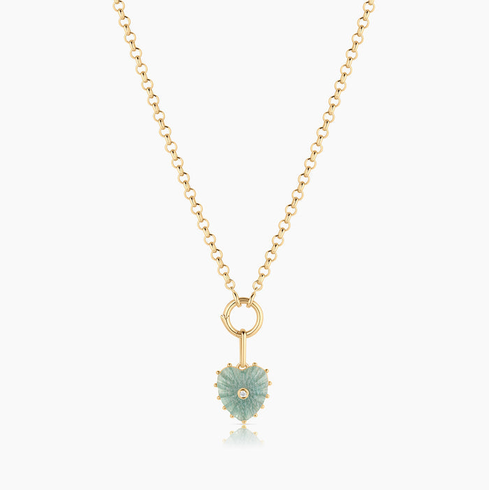 Isabel Amazonite Heart