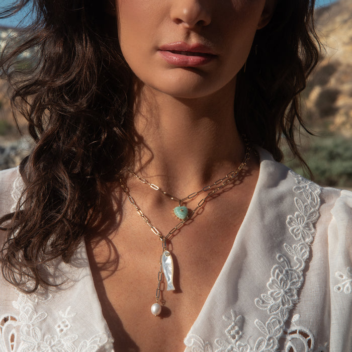 Isabel Amazonite Heart